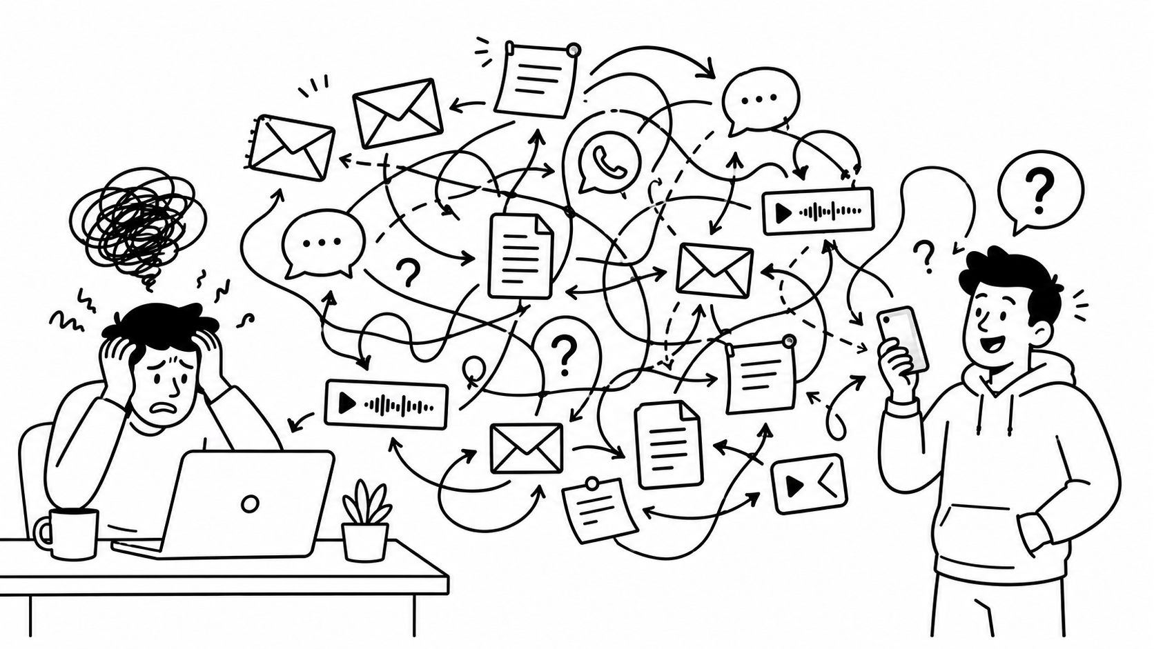 Freelancer and client struggling with chaotic communication